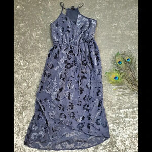 Lucky Brand Floral Velvet Midi Dress